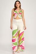 Tropical Halter Pants set